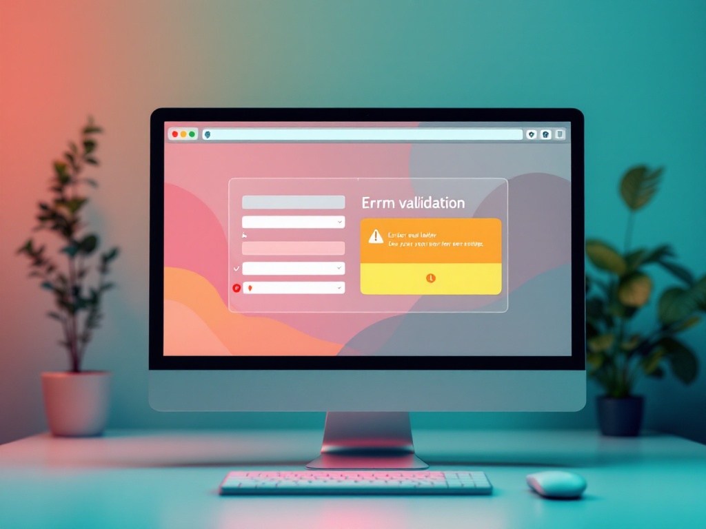 Form validation error message on website