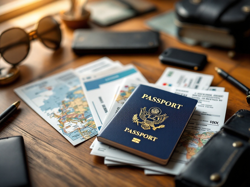 Passport and travel documents for Check Mig Colombia
